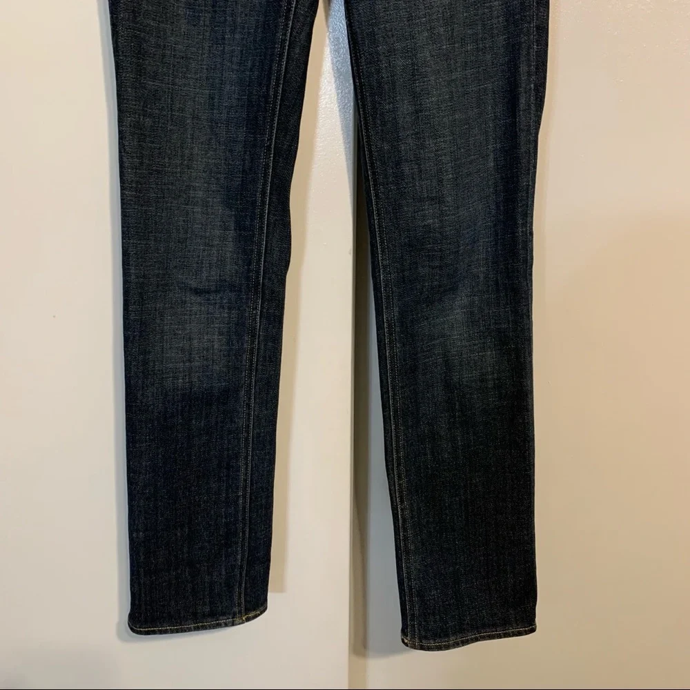 J. Crew stretch 26S matchstick whiskered denim jeans straight leg cotton blend